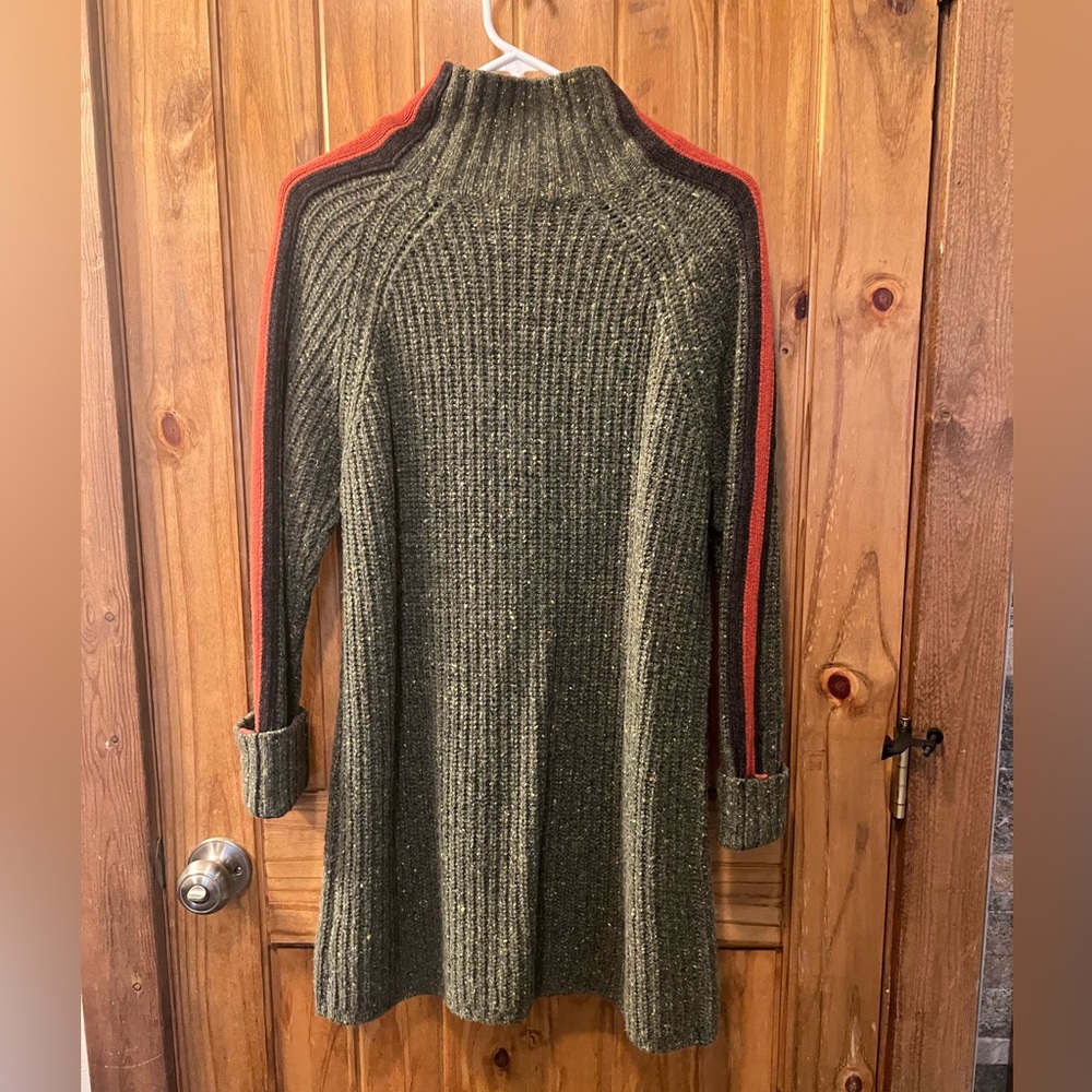 Krimson and Klover sweater dress size small, olive with orange detail